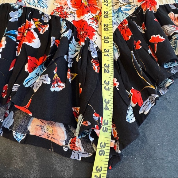 Patrons of Peace Floral Bohemian Dress Red Cream Blouson Long Sleeve S - Picture 13 of 13